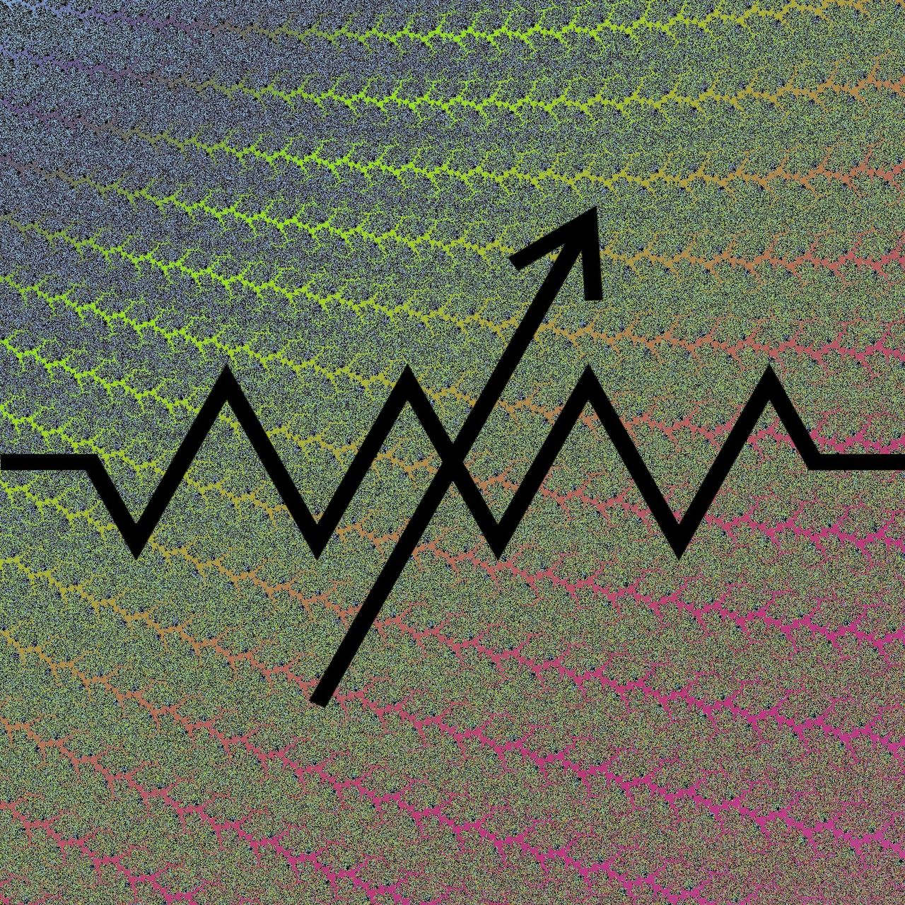 a cool Mandelbrot image, CC BY-SA courtesy of Random Mandelbot (https://botsin.space/@mrandelbot), but with the electrical symbol for a variable resistor in black over it